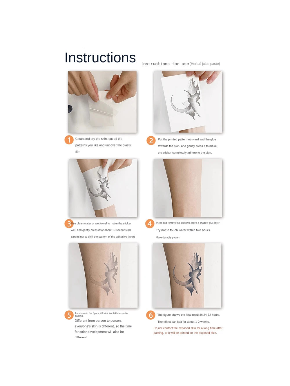 Chest Temporary Tiger Tattoo Sticker Made of Herbal Ingredients, Realistic Temporary Tattoo, Waterproof and Scratchproof