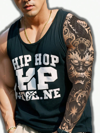 1Pc Chinese Dragon Whole Arm Temporary Tattoos Waterproof Sweatproof Last for 1-2 Weeks Realistic Herbal Juice Non-Reflective Anti-Friction Faux Black Fake Tattoos for Men and Woman Tattoo Stickers for Arm Modernist Body Art